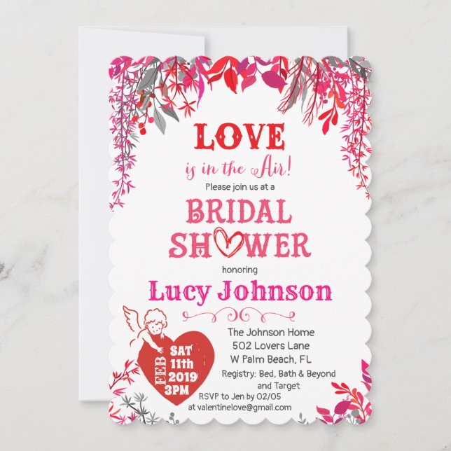 Love is in the Air Bridal Shower Invitation (Front)