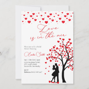 Love is in the air bridal shower  invitation