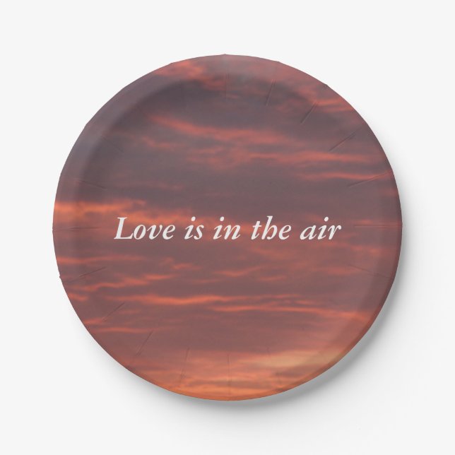 Love is in the air Custom Paper Plates 7 in (Front)