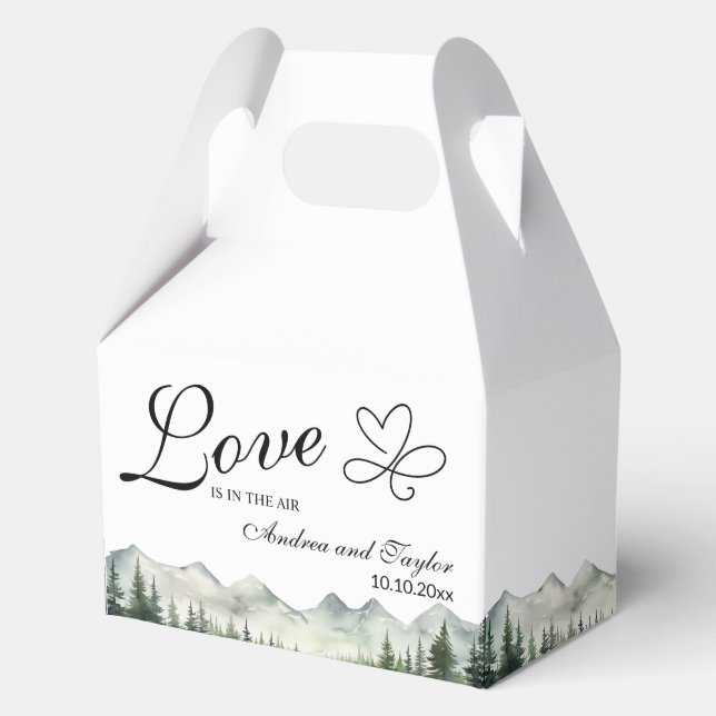 Love is in the Air Elegant Wedding Favour Box (Front)