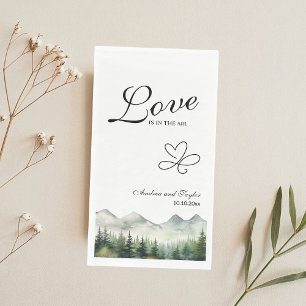 Love is in the Air Elegant Wedding Napkin