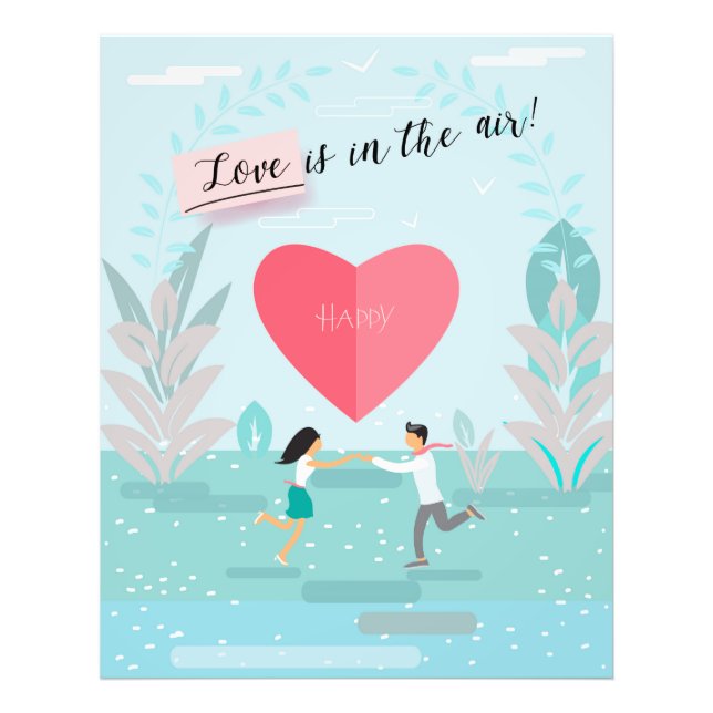 "Love is in the Air!" Enamoured Couple Modern Photo Print (Front)
