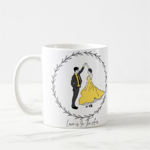 "Love is in the air"  happy couple, Happy Wedding Coffee Mug