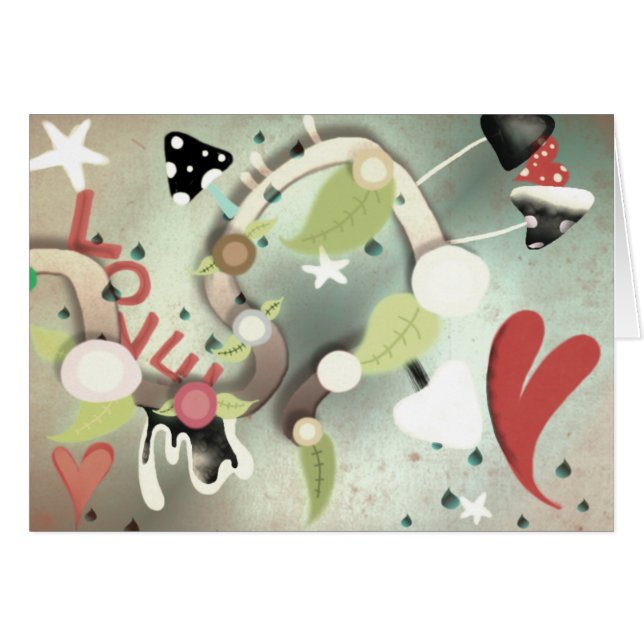 Love is in the air heart card (Front Horizontal)