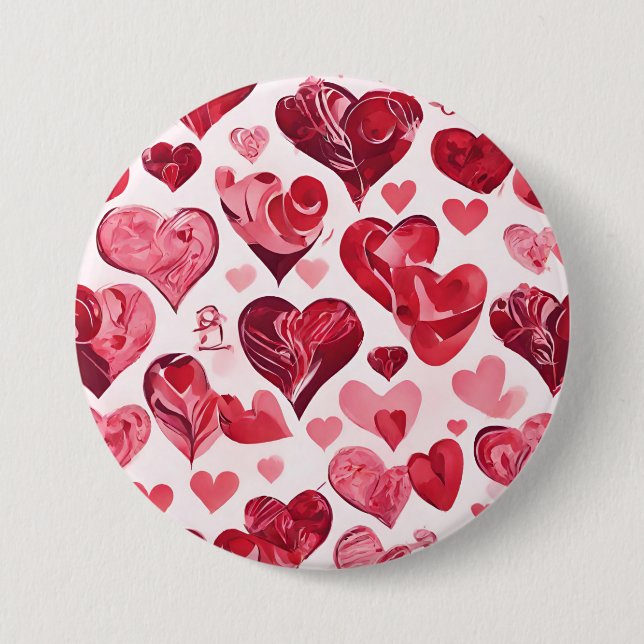 Love is in the Air- heart design  7.5 Cm Round Badge (Front)