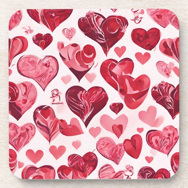 Love is in the Air- heart design  Coaster (Front)
