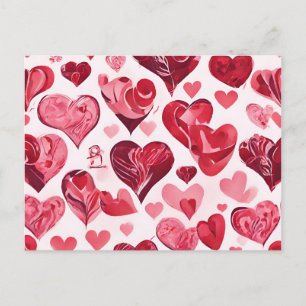 Love is in the Air- heart design  Holiday Postcard