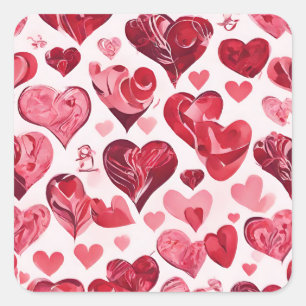 Love is in the Air- heart design Square Sticker