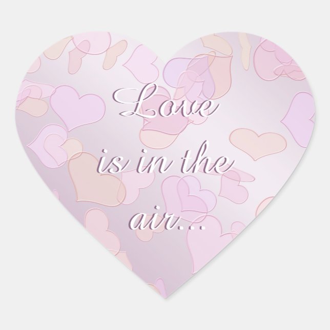 love is in the air  heart sticker (Front)