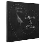 Love is in The Air Paper Plane Square Canvas Sign<br><div class="desc">This unique canvas design is printed on Artist Matte Canvas and hand stretched on a 3/4? wooden frame by our very own Paper Blast Team.

Canvas wall art comes ready to hang with a saw tooth hanger. It will make a great Wedding or Anniversary gift!</div>