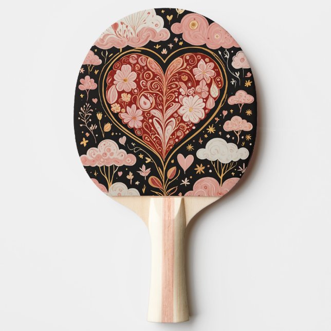 Love is in the Air Ping Pong Paddle (Front)