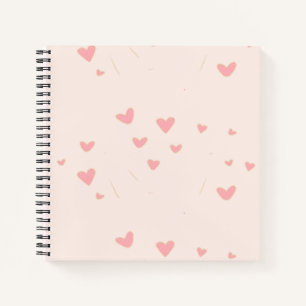 Love is in the air pink hearts notebook