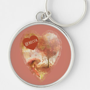 Love is in the Air - Romantic Fantasy Art Key Ring