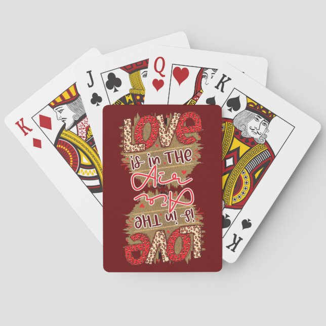 LOVE IS IN THE AIR  romantic valentines day gift   Playing Cards (Back)