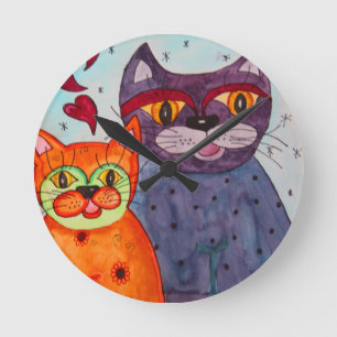 Love is in the air round clock