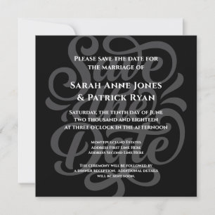 Love is in the Air Sophisticated Modern Flourish Save The Date