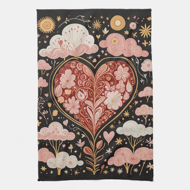Love is in the Air Tea Towel (Vertical)