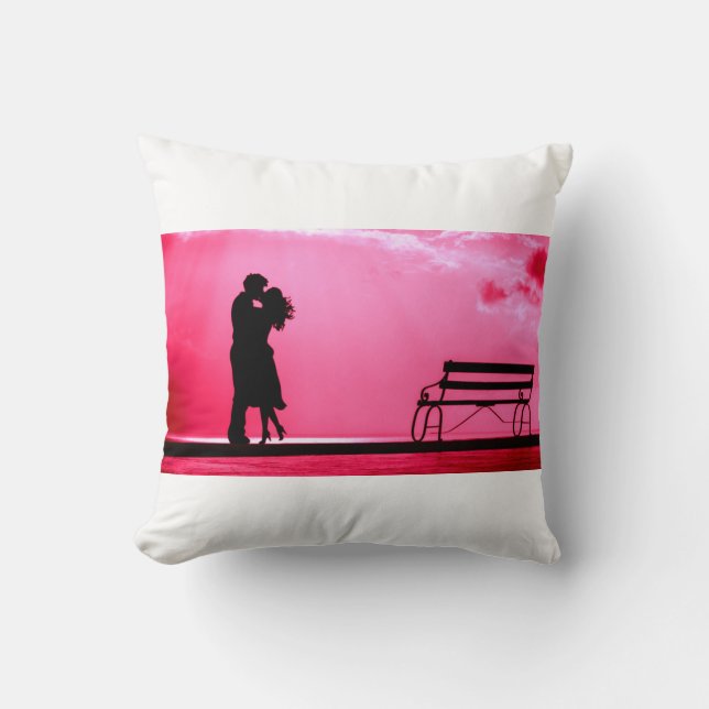 "Love is in the air" throw pillow. Cushion (Front)