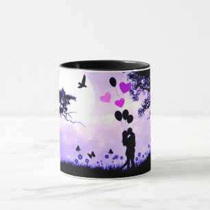 "love is in the air' two toned mug. mug