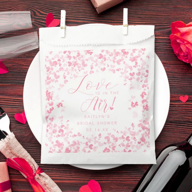 Love Is In The Air Valentine's Day Bridal Shower Favour Bags (Creator Uploaded)