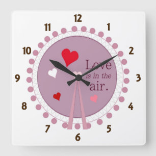 Love Is In The Air Wall Clock