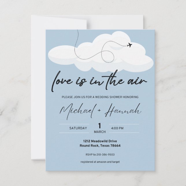 Love is in the Air Wedding Shower Invitation (Front)