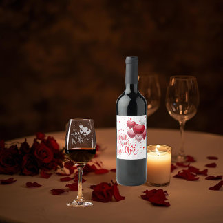Love Is In The Air Wine Label Set