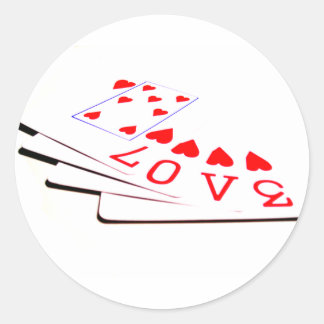 Love is in the Cards Classic Round Sticker