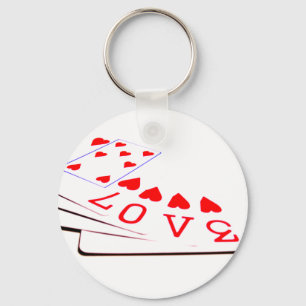 Love is in the Cards Key Ring