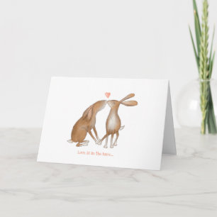 Love is in the hare Valentine's card