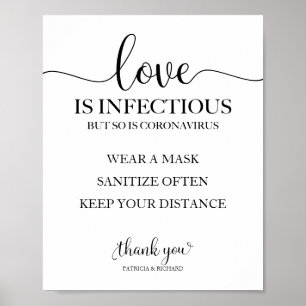 Love Is Infectious But So Is Coronavirus Cute Sign