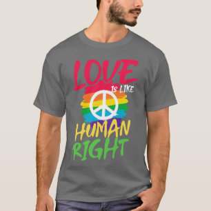 Love is is like Human Right LGBT gender equality g T-Shirt