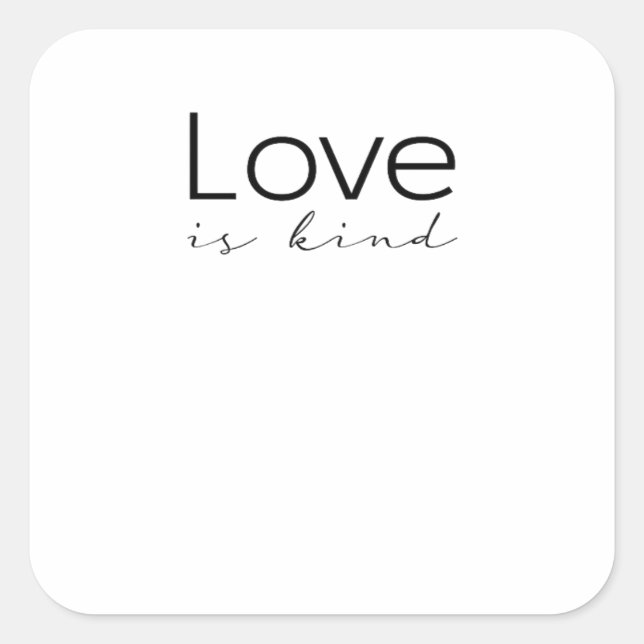 Love Is Kind Christian Scripture Love Is Patient I Square Sticker (Front)