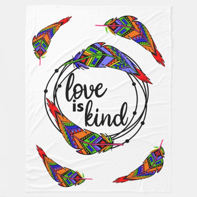 Love is Kind Fleece Blanket (Front)