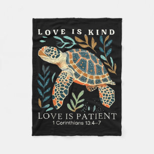 Love is kind love is patient 1 corinthians 13 4 7 fleece blanket