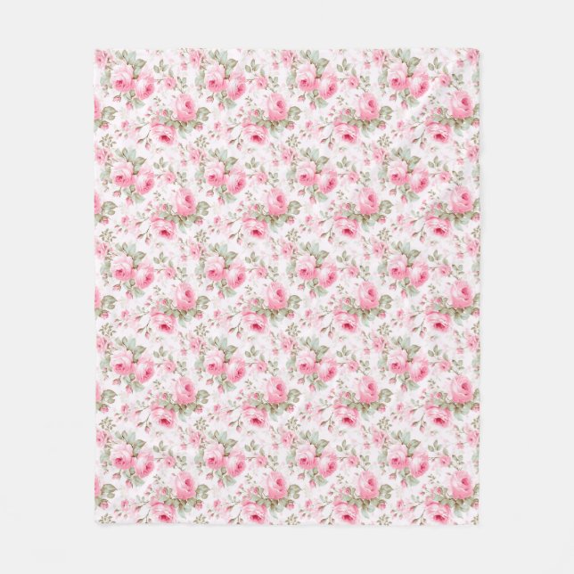 Love Is Like A Rose Fleece Blanket (Front)