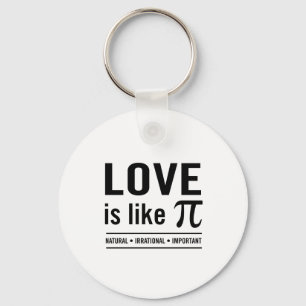 Love Is Like Pi Key Ring