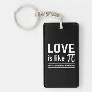 Love Is Like Pi Key Ring
