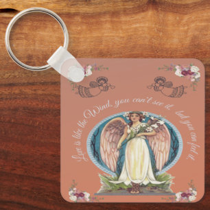 LOVE IS LIKE THE WIND ANGEL KEY RING