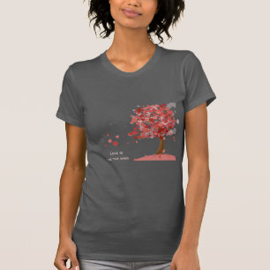 Love is like the wind Tree of Hearts cute hearts T-Shirt