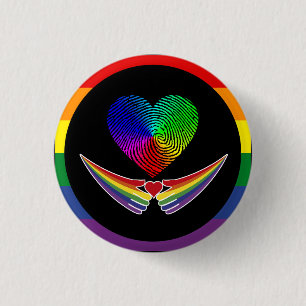 love is love 3 cm round badge