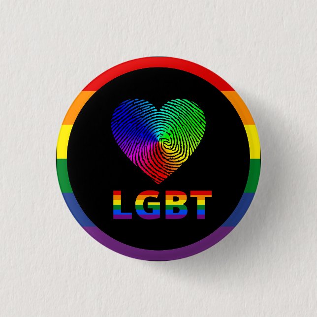 love is love 3 cm round badge (Front)