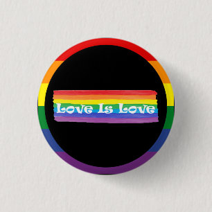 love is love 3 cm round badge