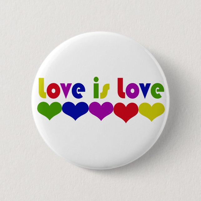 Love is Love 6 Cm Round Badge (Front)