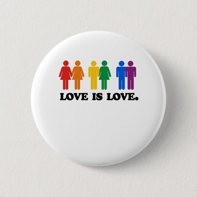 Love is Love 6 Cm Round Badge (Front)