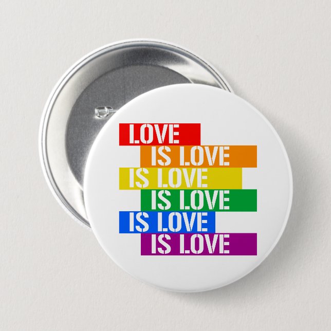 Love is Love 7.5 Cm Round Badge (Front & Back)