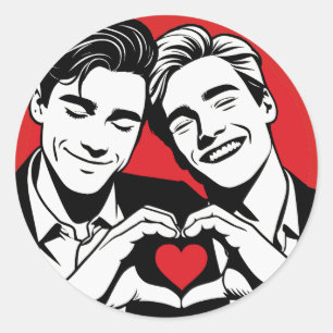 Love is Love. Amore è Amore. Classic Round Sticker