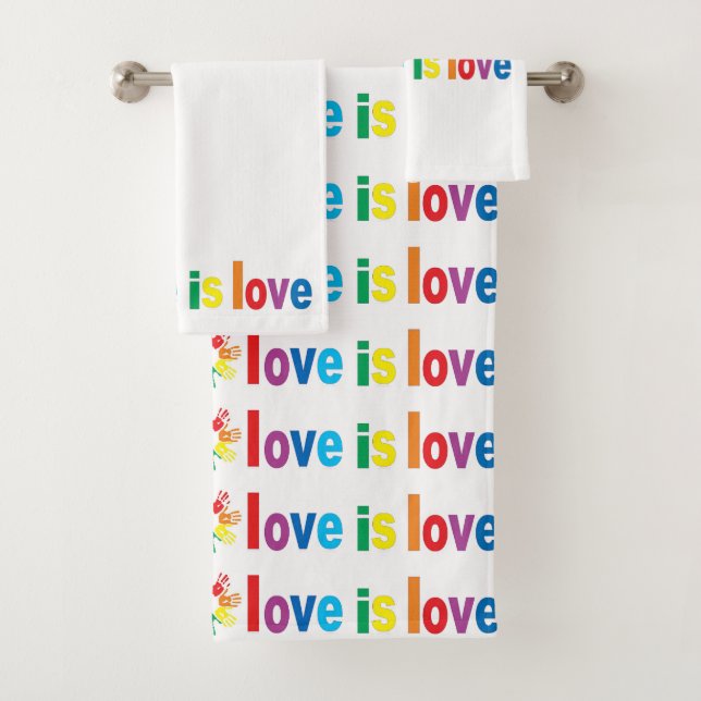 Love Is Love  Bath Towel Set (Insitu)