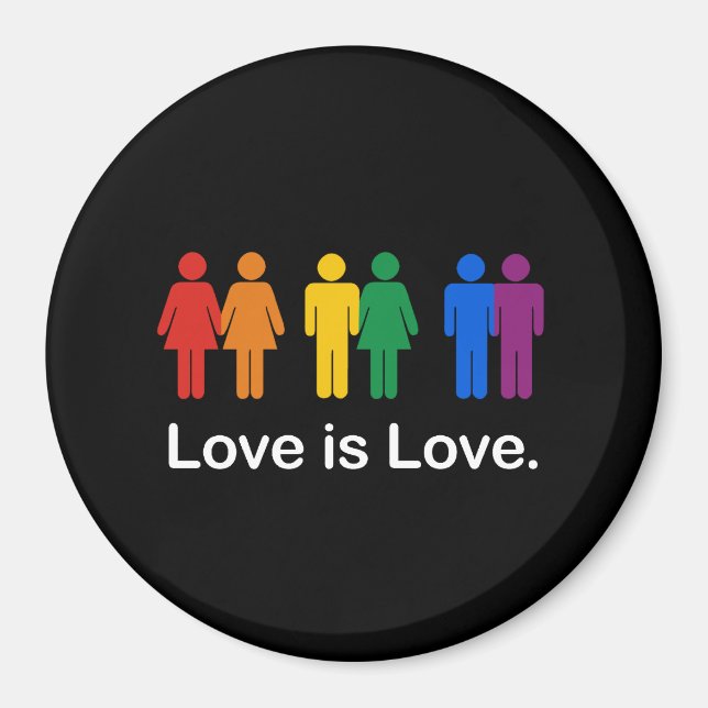 LOVE IS LOVE BLACK MAGNET (Front)