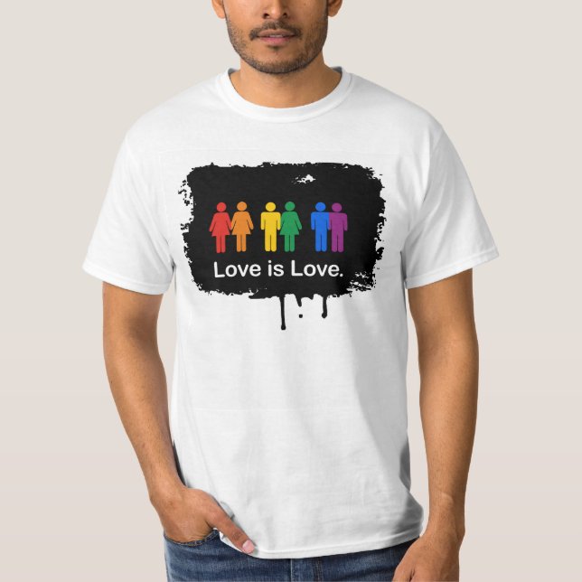 LOVE IS LOVE BLACK T-Shirt (Front)